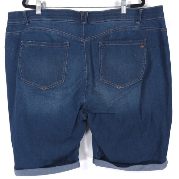 NWT DEMOCRACY Ab Solution CORE ESSENTIAL‎ Denim Jean Shorts Mold & Hold Size 24W - Picture 3 of 12